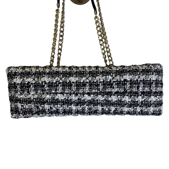 Kate Spade Natalia Tweed Medium Flap Front Chain Strap Shoulder Bag - Picture 7 of 13